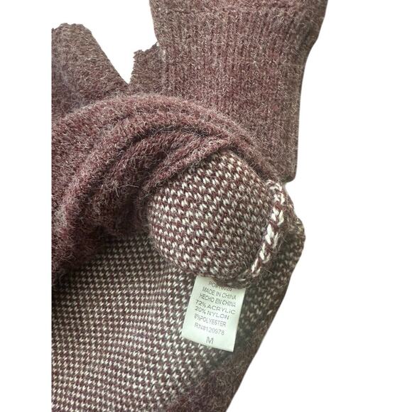 Women's Maroon Star Pattern Cowl Neck Sweater - Picture 5 of 6